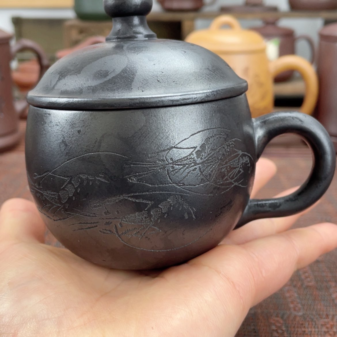 【闪购商品】紫砂茶杯宜兴原矿紫砂盖杯微瑕