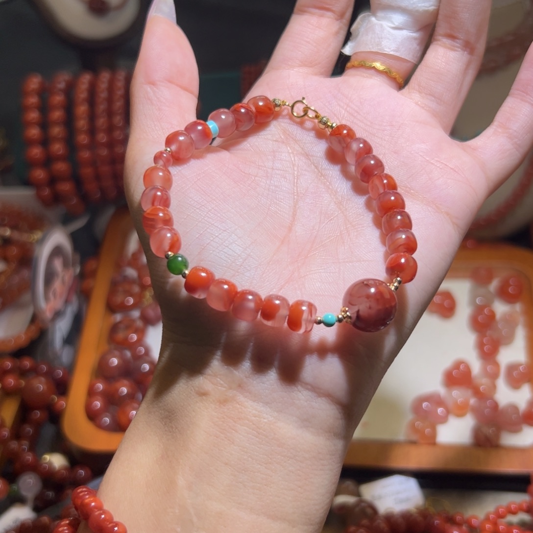 南红玛瑙未镶嵌手串7mm