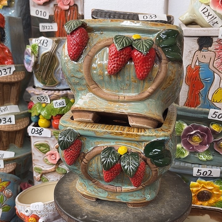 粗陶材质多肉花盆