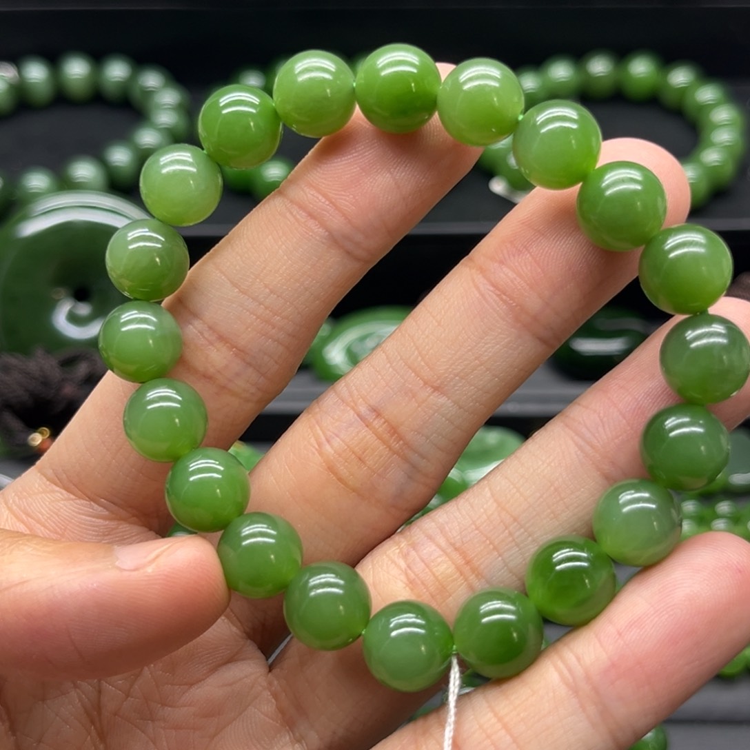 和田玉（碧玉）手链未镶嵌