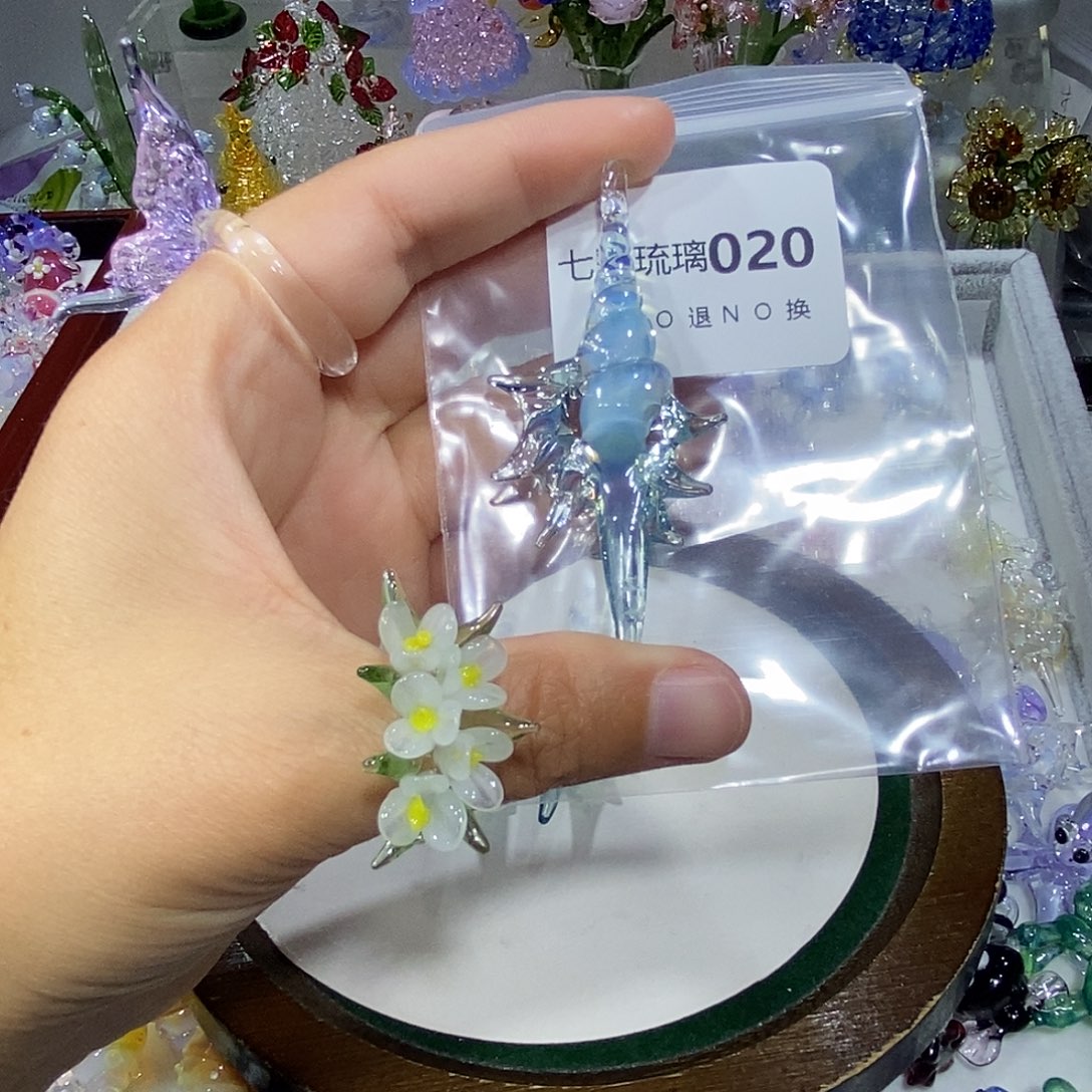 等****吊坠（不含链）玻璃20蓝色海螺