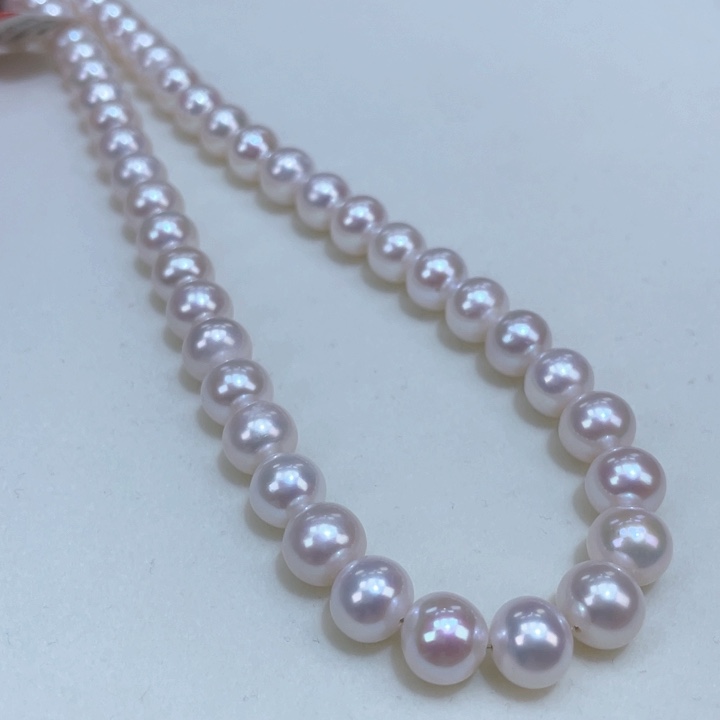 淡水珍珠8.5/9爆亮炫彩几乎无暇银S925镶嵌