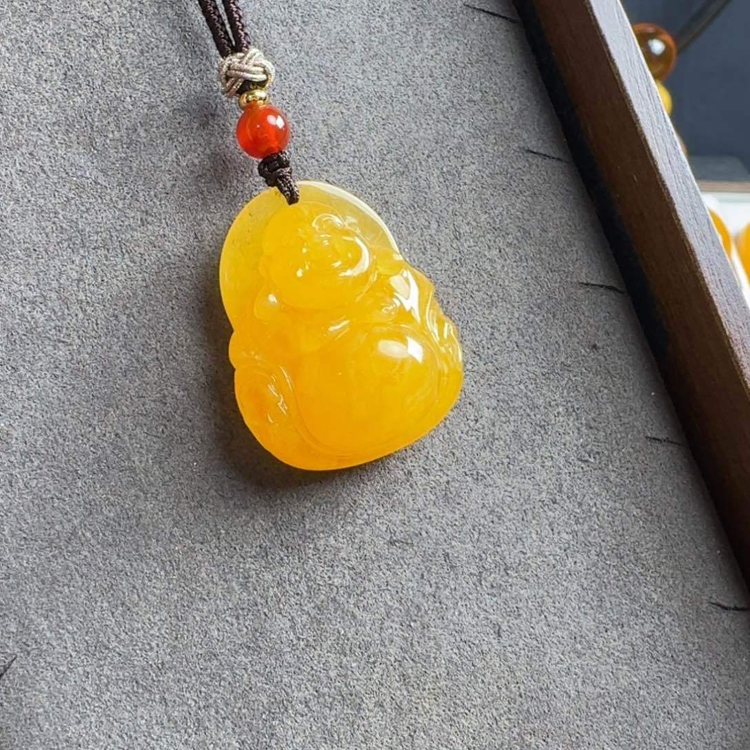 蜜蜡毛衣链未镶嵌