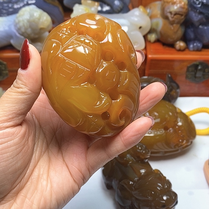 玛瑙/玉髓手把未镶嵌不***了