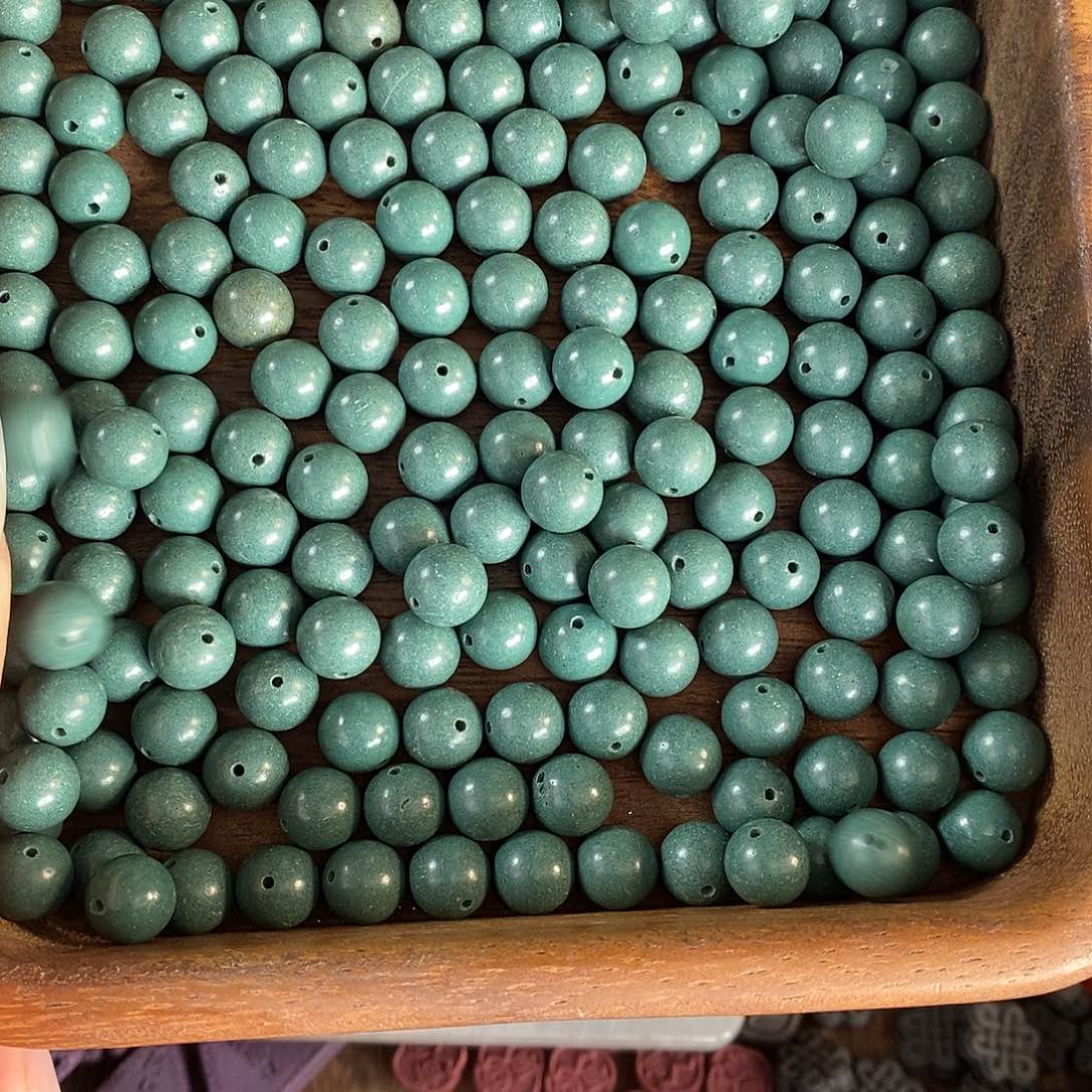 珠串1.0芳华·碧苍瑕疵珠100g