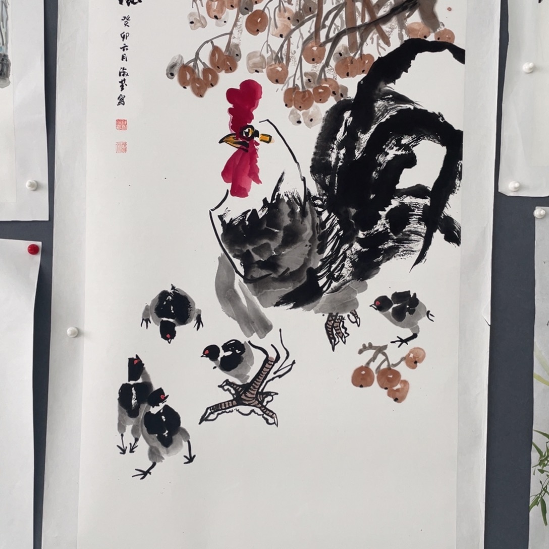 国画薛淑芬老师绘画
