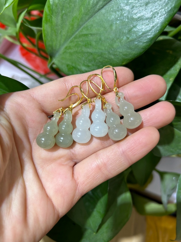 和田玉冰晴925银葫芦颜色多样性发货拍一发一