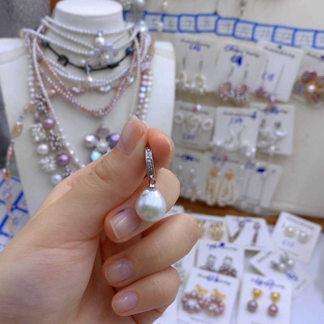 淡水珍珠颈饰银S925镶嵌