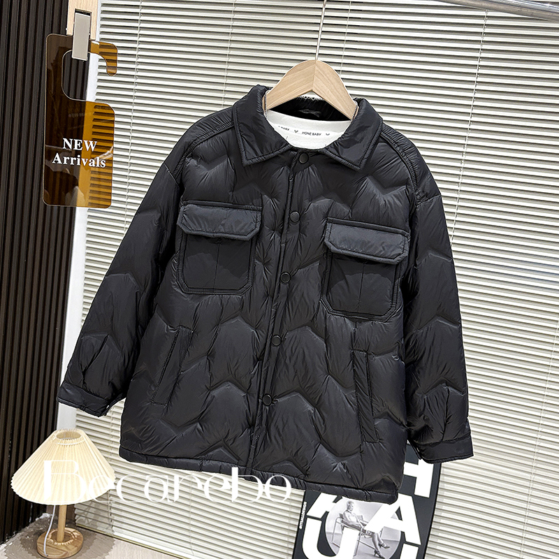 【新国标90绒】青少年儿童冬装轻薄羽绒服外套男童装秋冬款加厚衣服