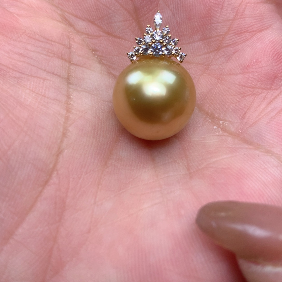 海水珍珠18K金镶嵌颈饰