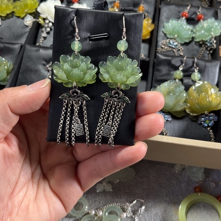 蛇纹石玉手链合金