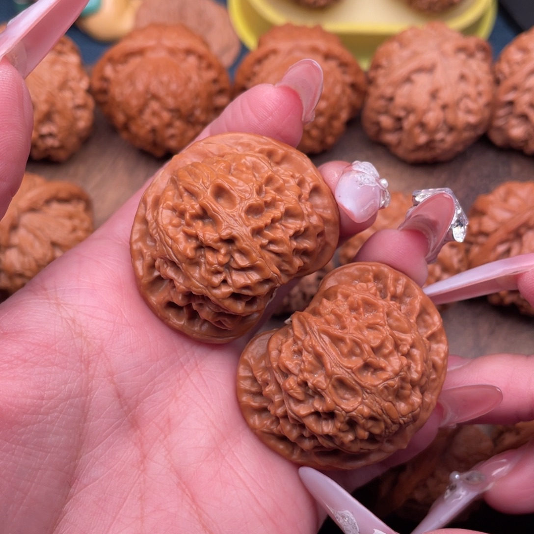 3***5文玩核桃把件全品桃心宫灯41