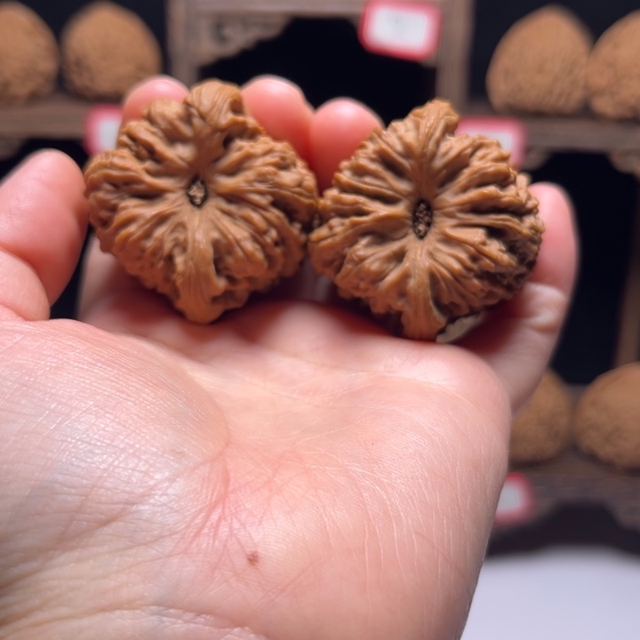 无***双文玩核桃把件41.5南疆石狮子头不退不换