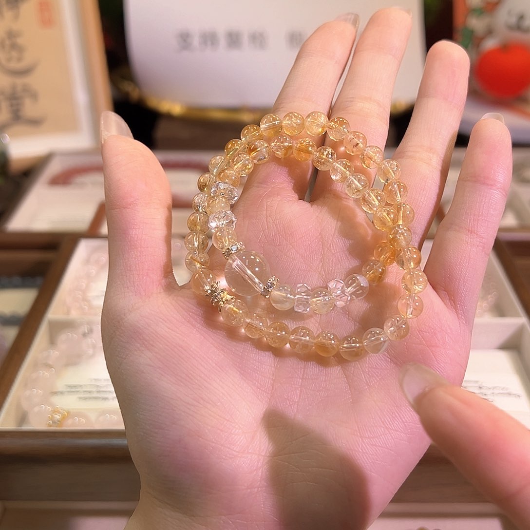 水晶手链未镶嵌黄塔晶