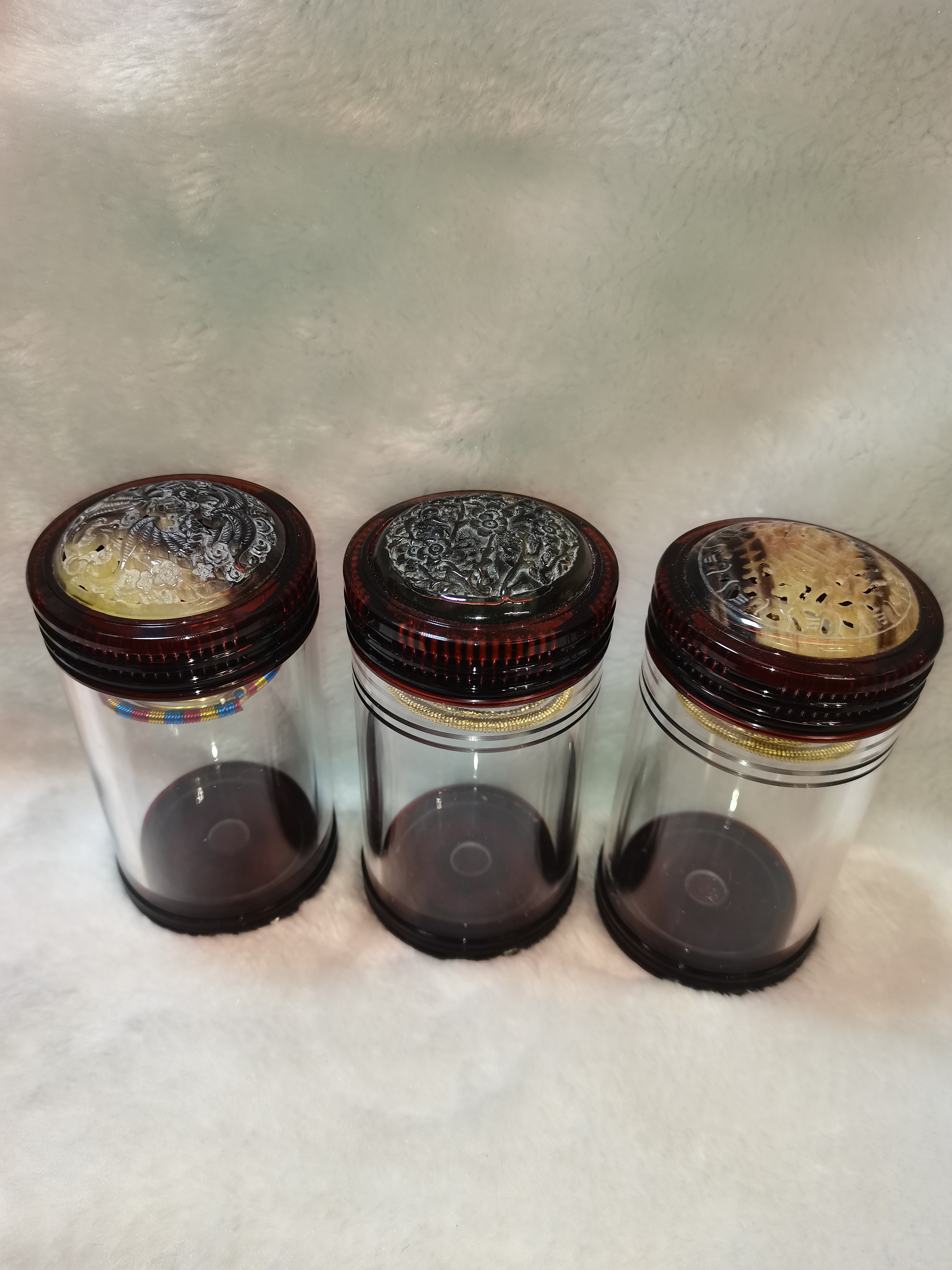 老谭蝈蝈罐，高款，有机玻璃材质，牛角蒙新，做工精细