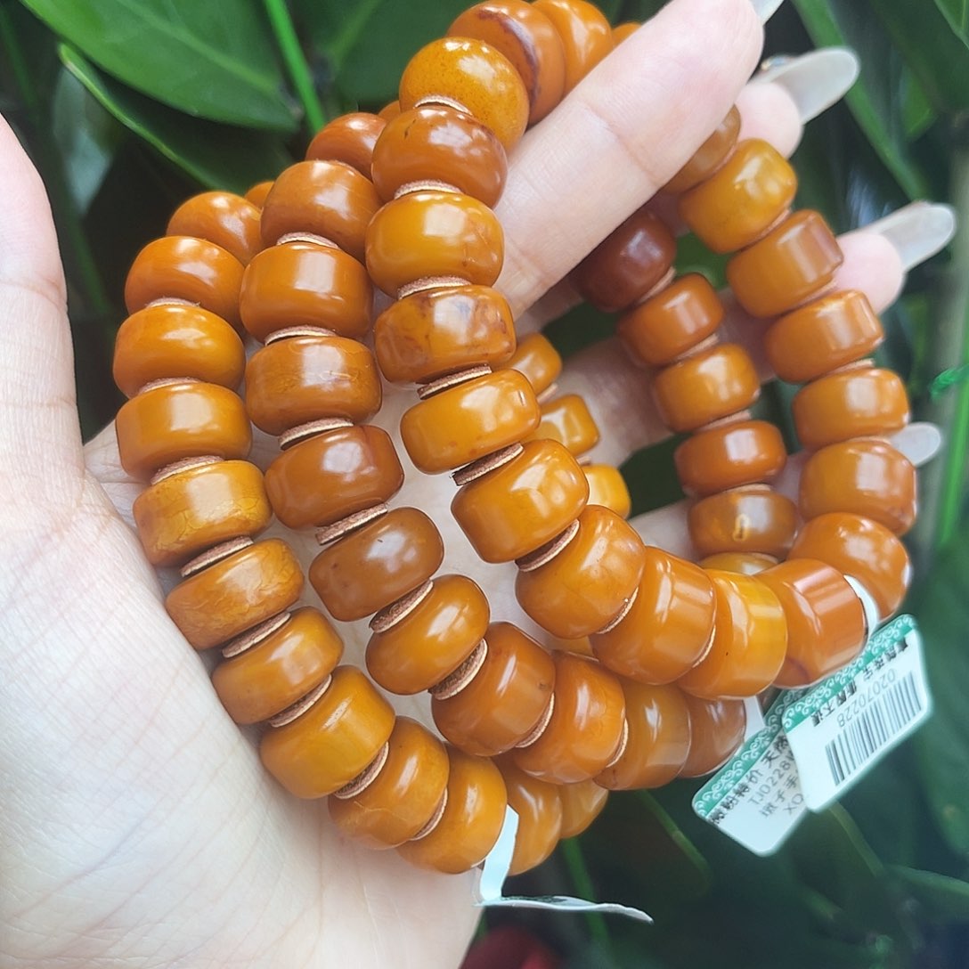 未镶嵌琥珀手链14 m多样性发其一（微瑕）