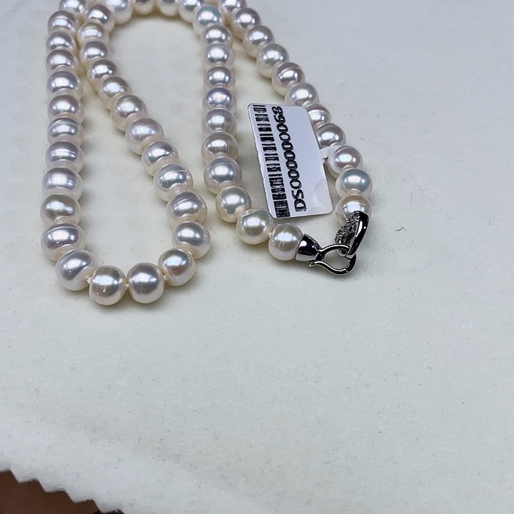 颈饰淡水珍珠未镶嵌卡8➕极光白炫彩平安扣