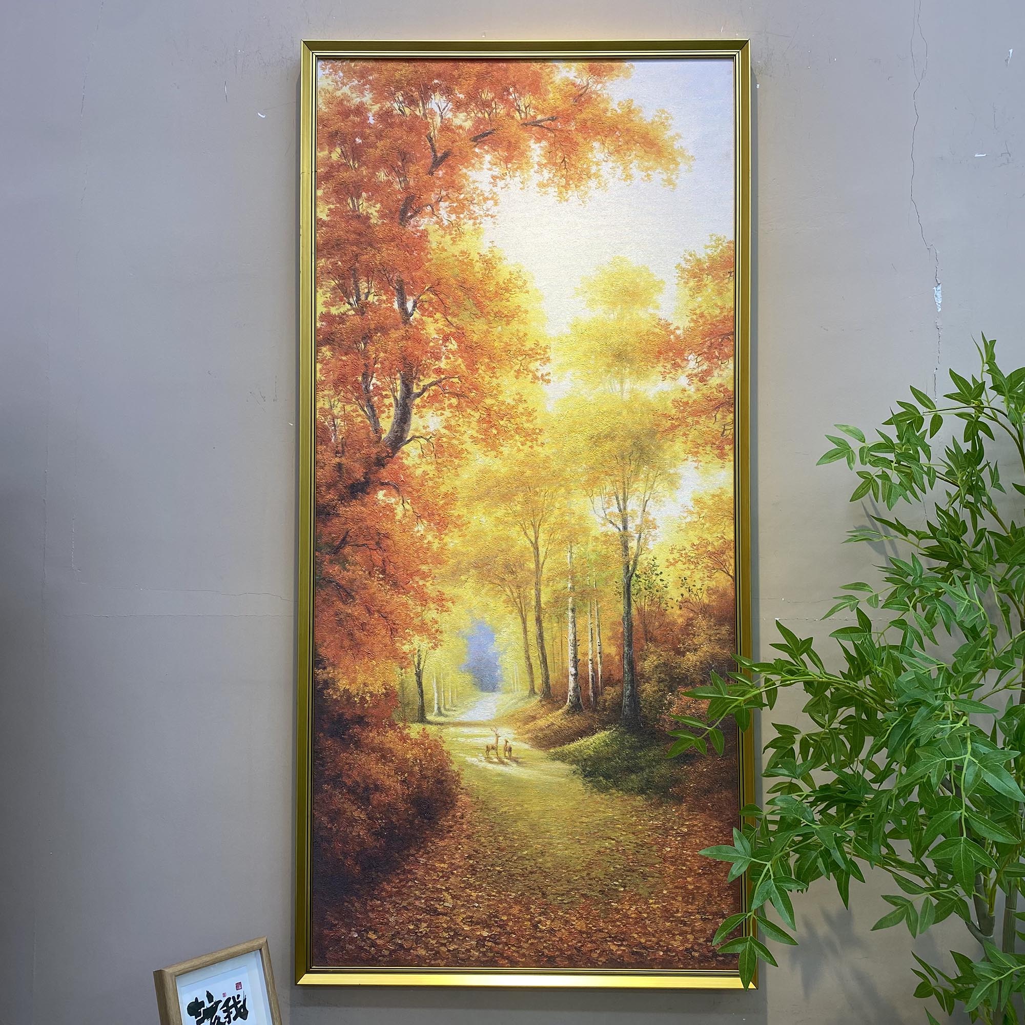 《金缕路》精品肌理油画美式挂画办公室风景画客厅玄关装饰画