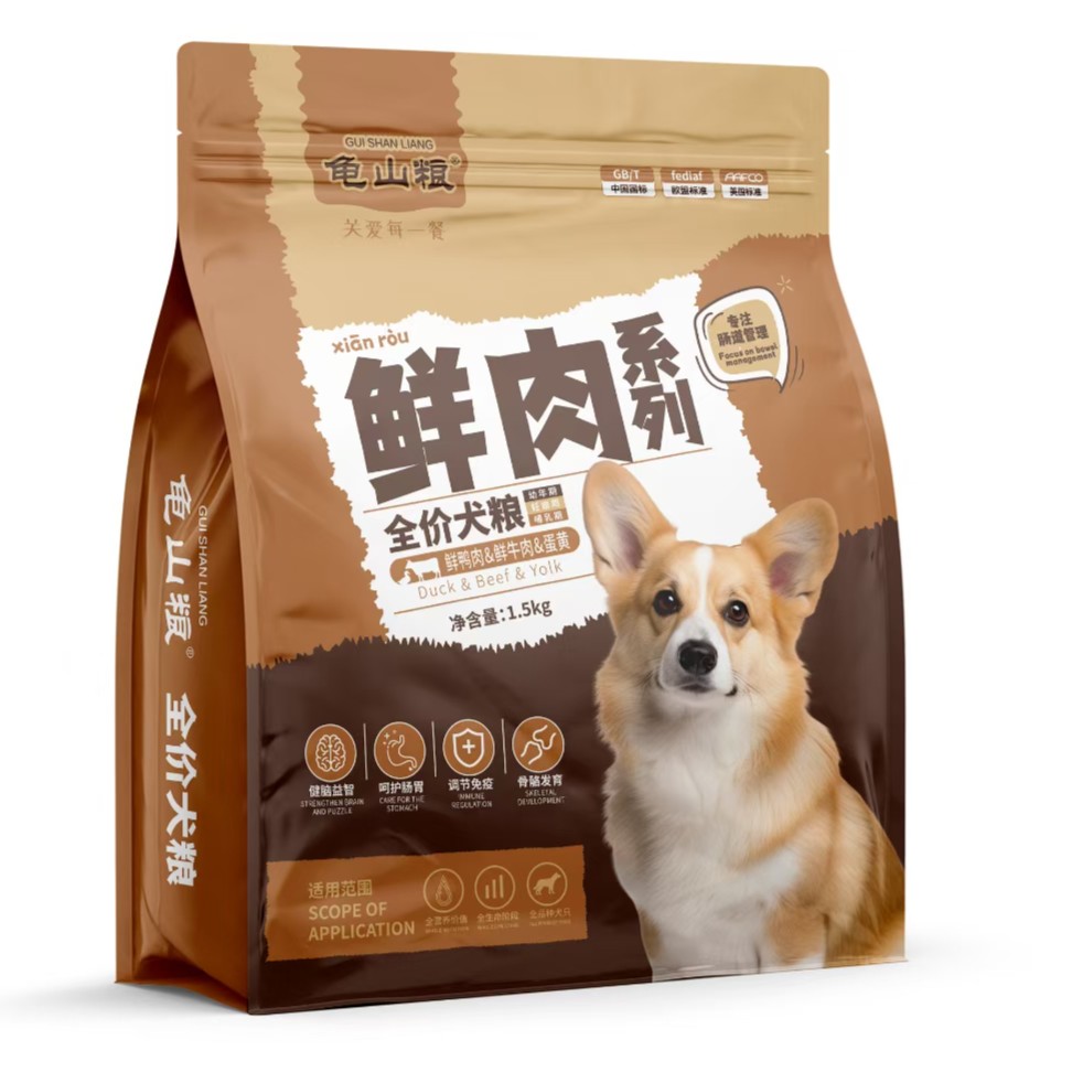 鲜肉全价犬粮2.5KG适合全品种全生命阶段犬类鲜鸭肉鲜牛肉蛋黄