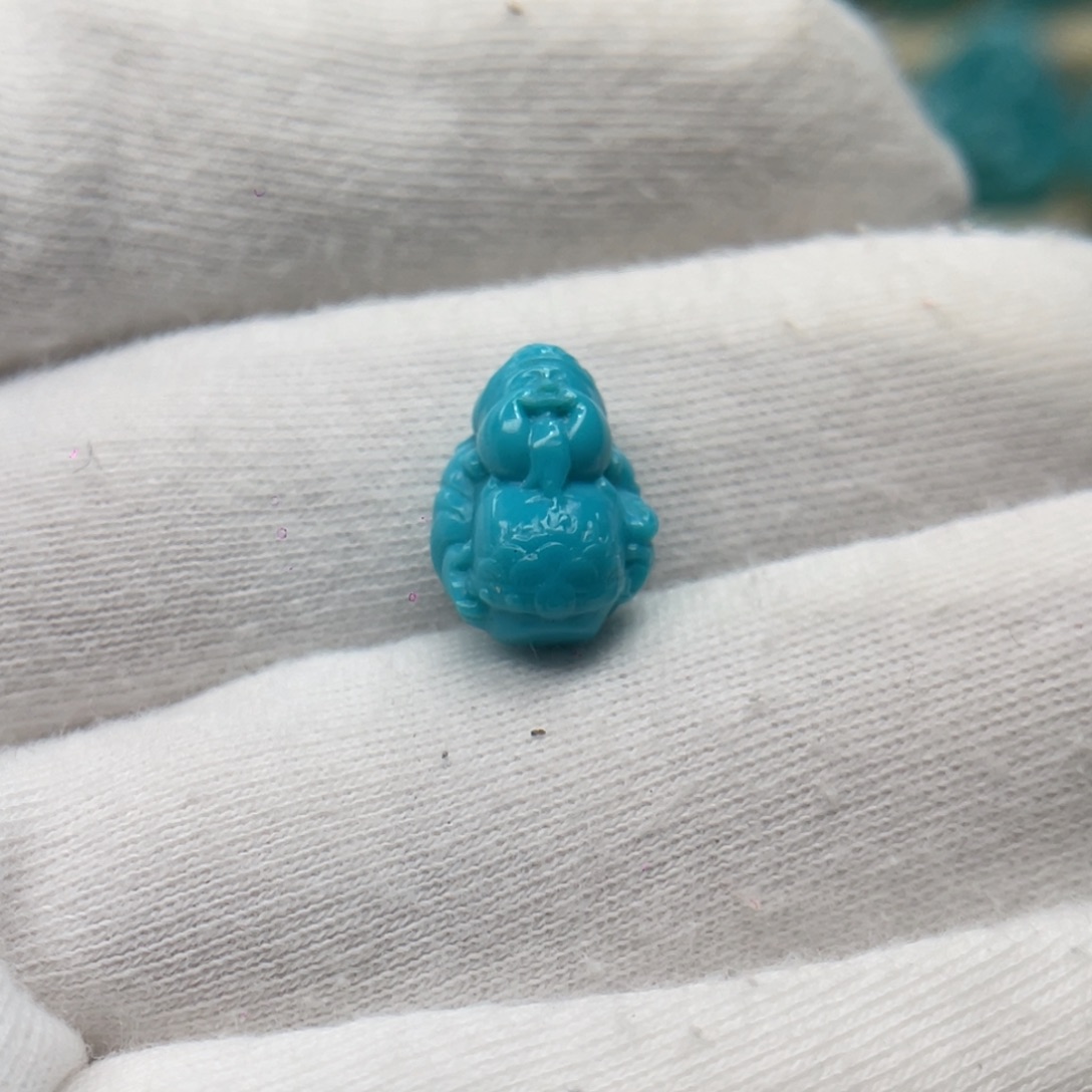 绿松石未镶嵌颈饰卡10-13.3-7.6