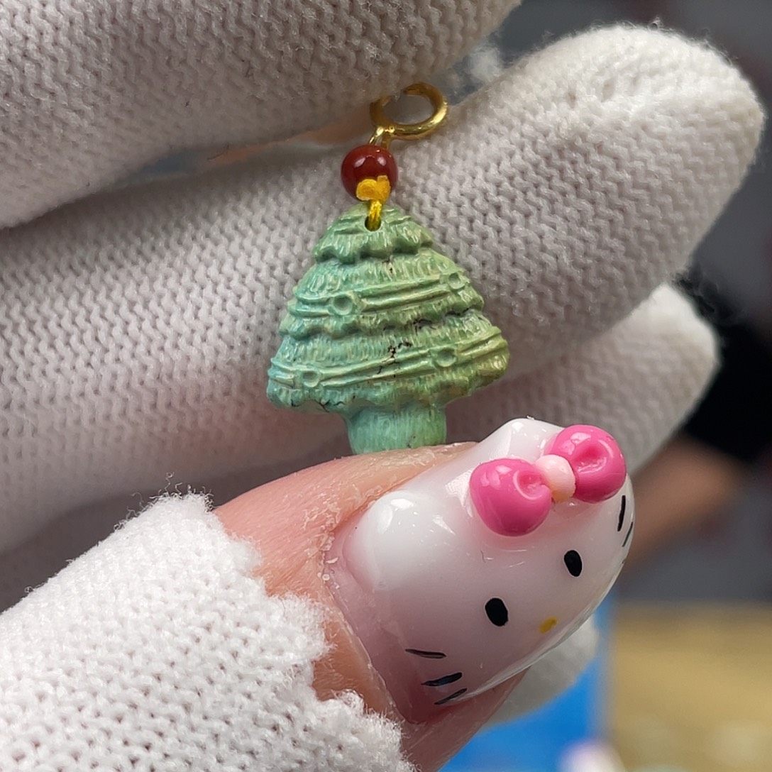 绿松石未镶嵌挂件