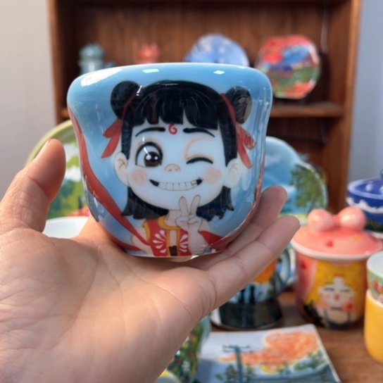 瓦当景德镇釉下手绘陶瓷