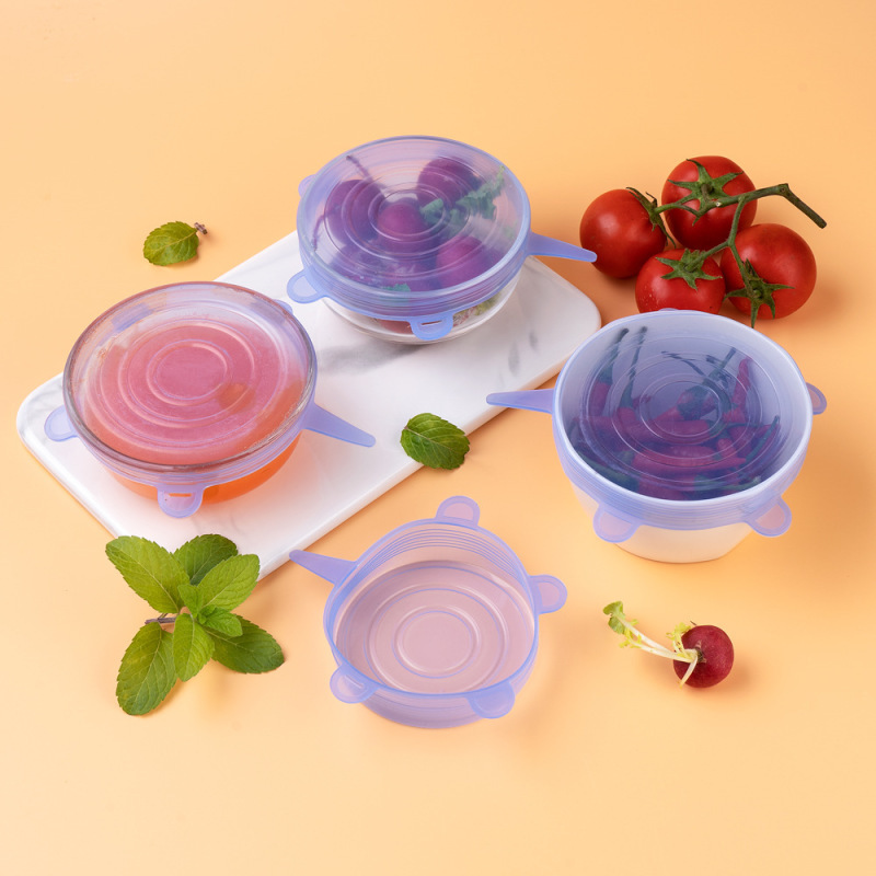 【发6个】食品级硅胶保鲜盖拉伸酸奶盖多用碗盖冰箱微波炉密封