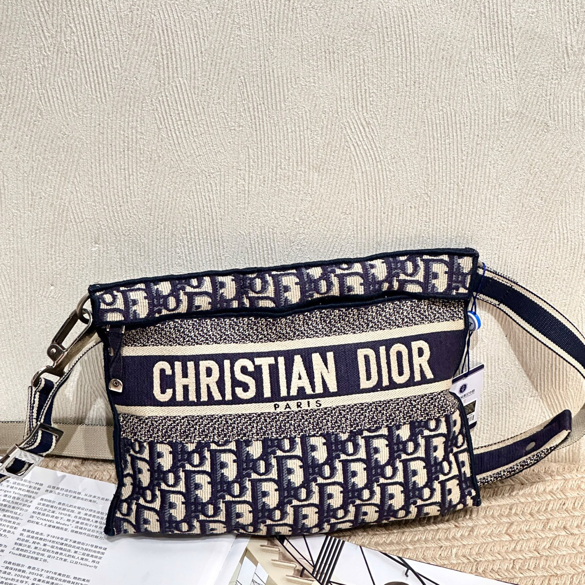 99新 DIOR/迪奥 老花信封包 19年单肩斜挎包