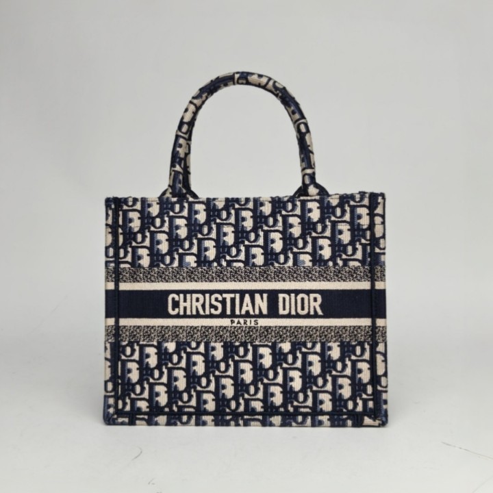99新 DIOR/迪奥 【念念】Book Tote 小号 26.5 蓝色包