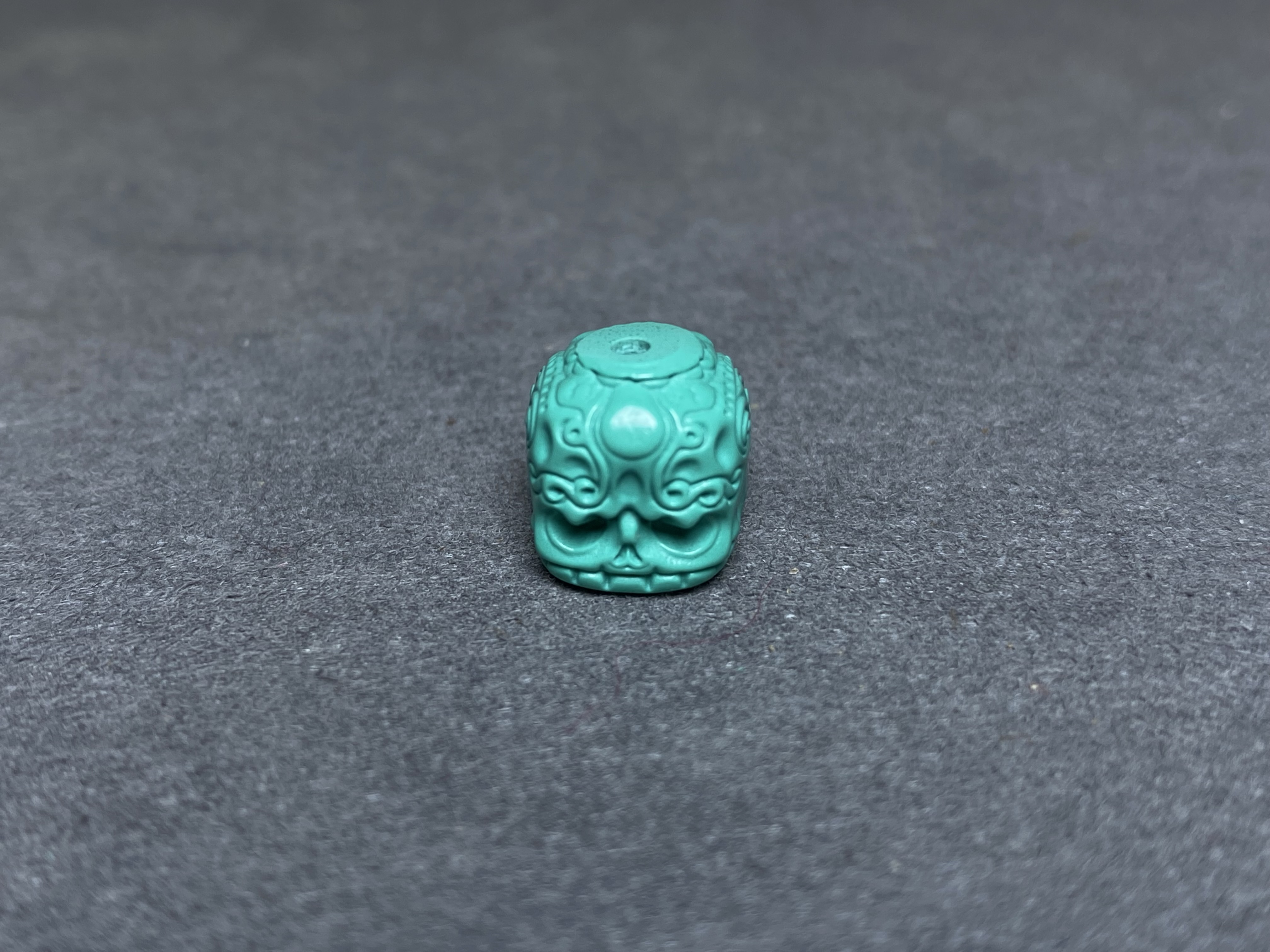 2310雕刻走色料蒙松精工阿呆单颗腰珠背云线束手串配珠文玩配饰