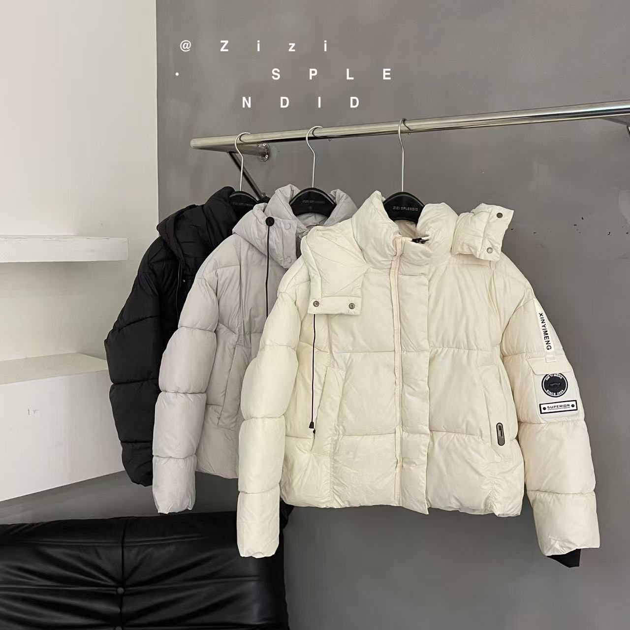 zizi@30539 韩系时尚百搭休闲棉服外套 （衣长54）12-30