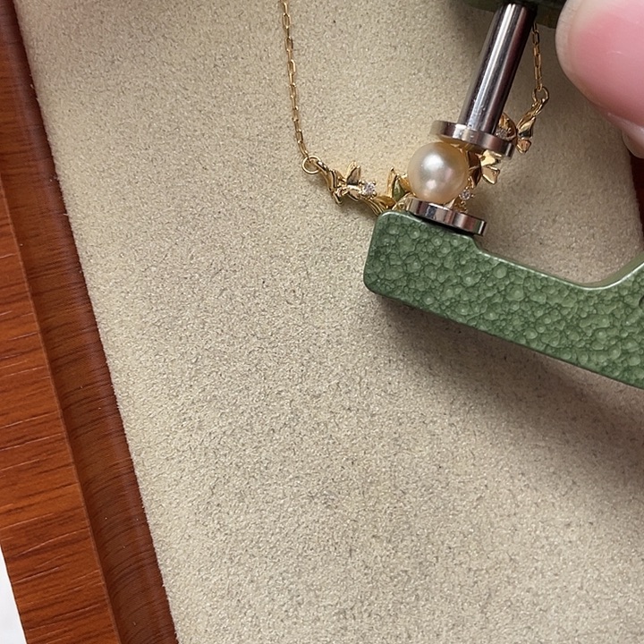 海水珍珠银S925镶嵌颈饰