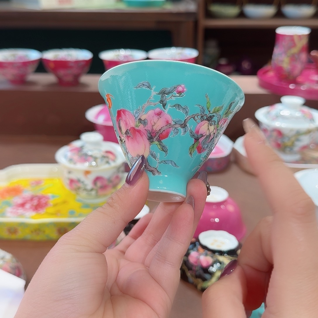 珐琅彩主人杯茶具套装