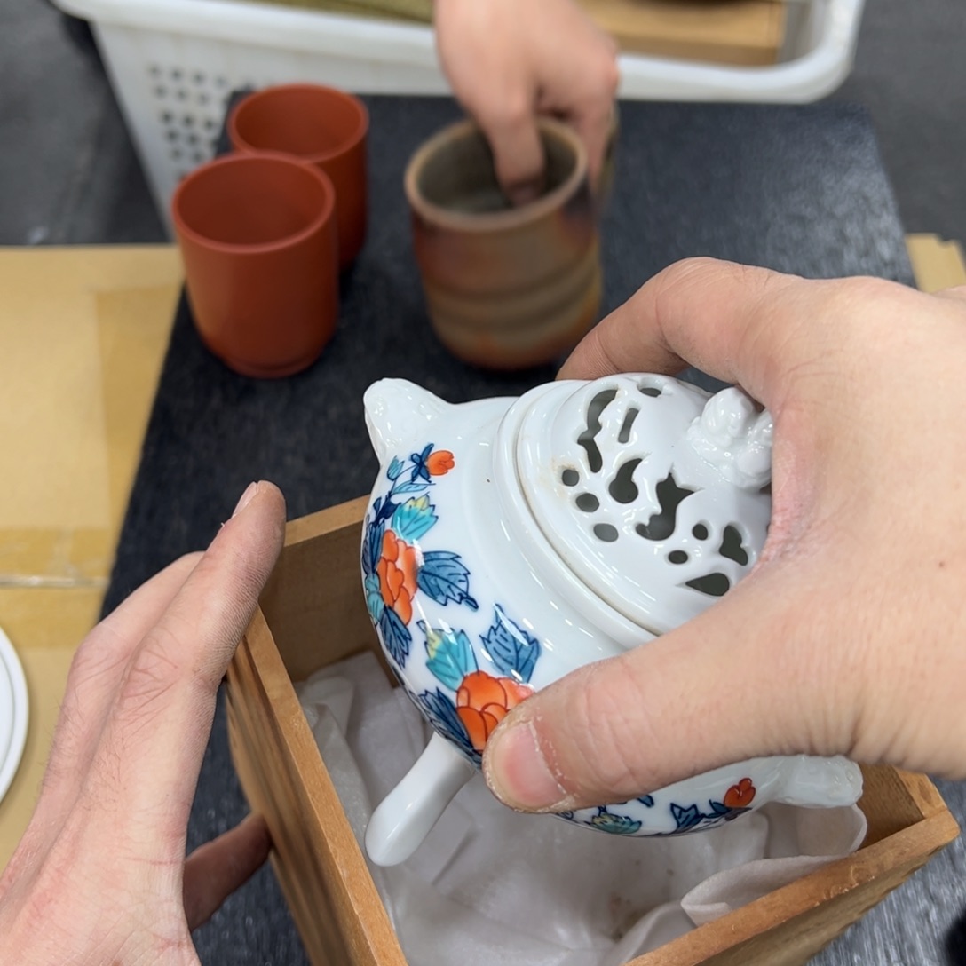 陶瓷日本中古工艺品摆件