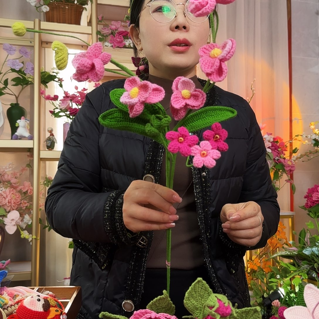 手工钩织设计花束