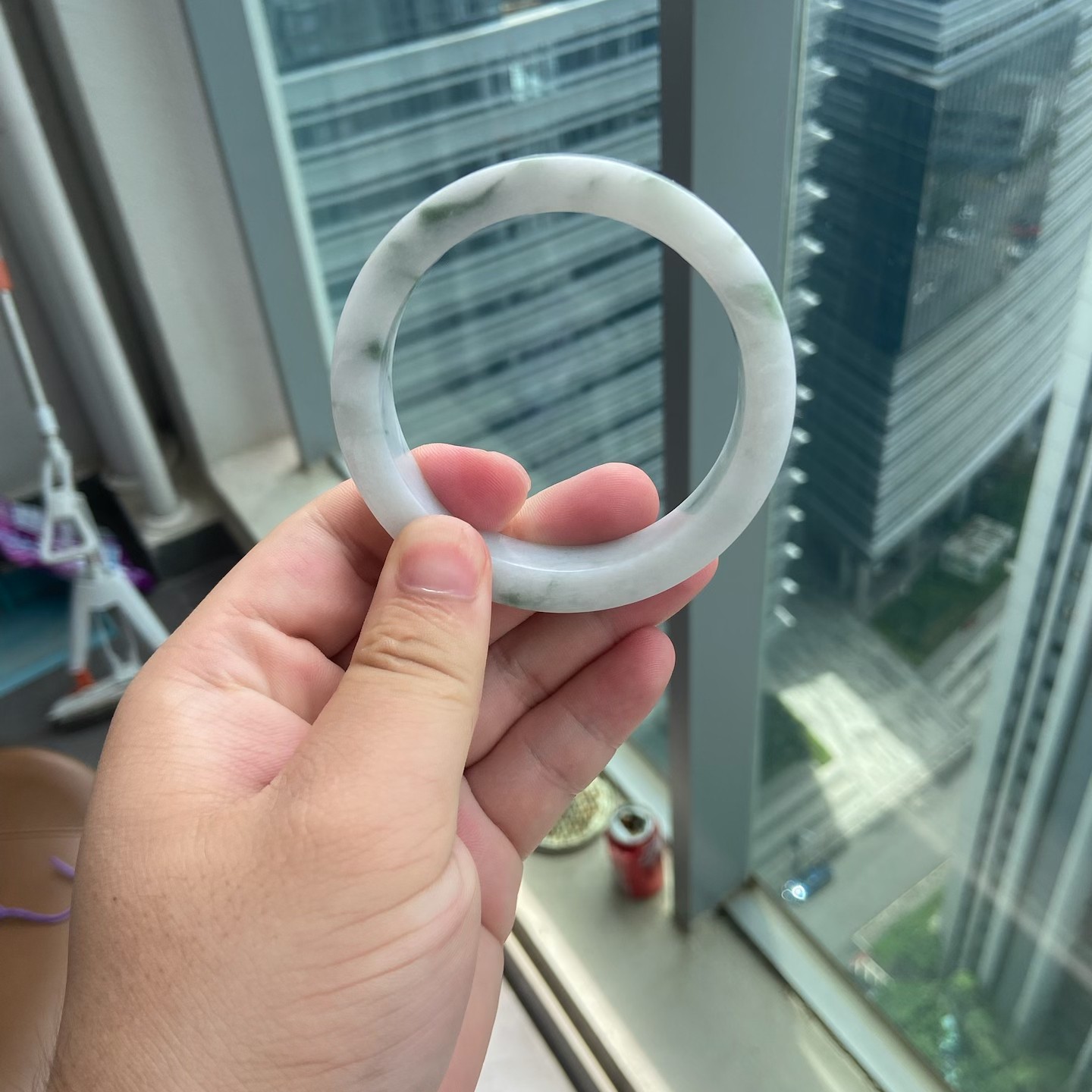 天然A货翡翠手镯圈口详情图
