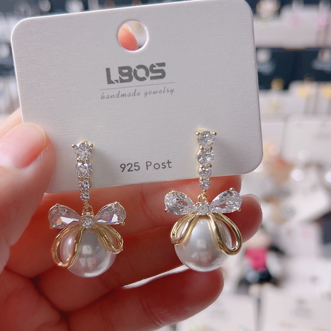 琉璃纯铜合金耳环的