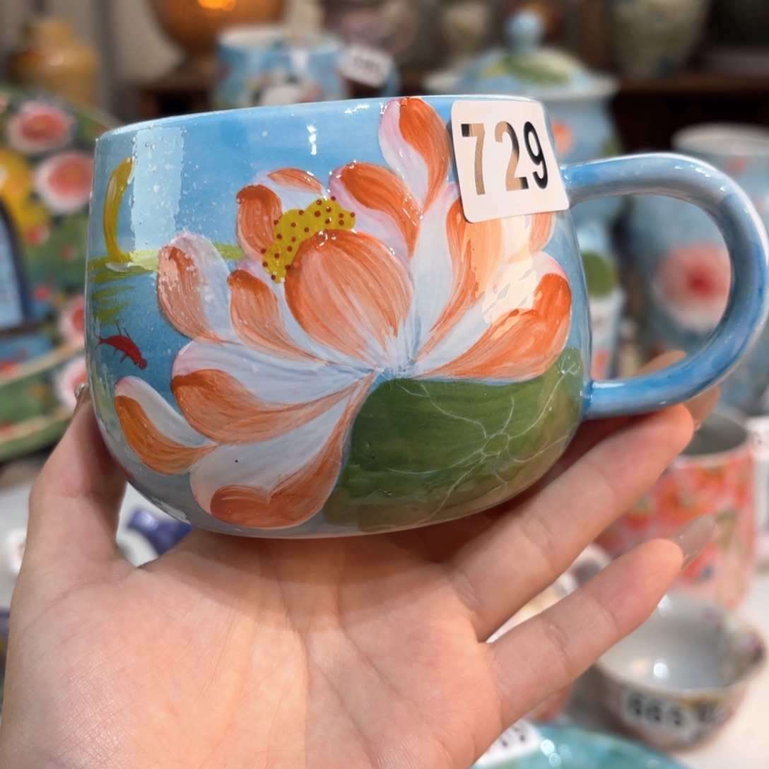 景德镇手绘高温釉下彩陶瓷茶具