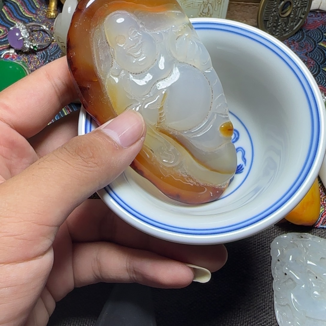 粉彩和合二仙苹果尊