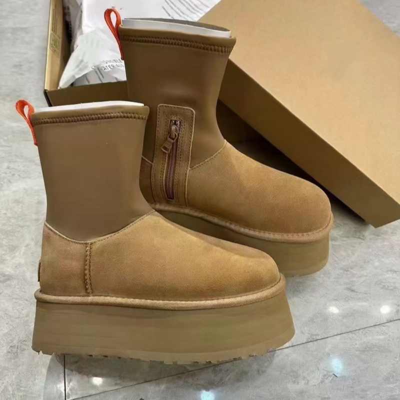 【顶奢长款迪普】桑坡雪地靴皮毛一体厚底雪地靴2025新款秋冬