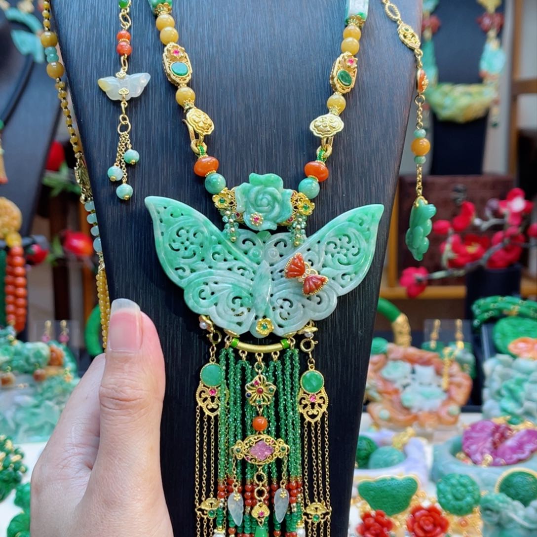 翡翠毛衣链未镶嵌48小时鉴赏期