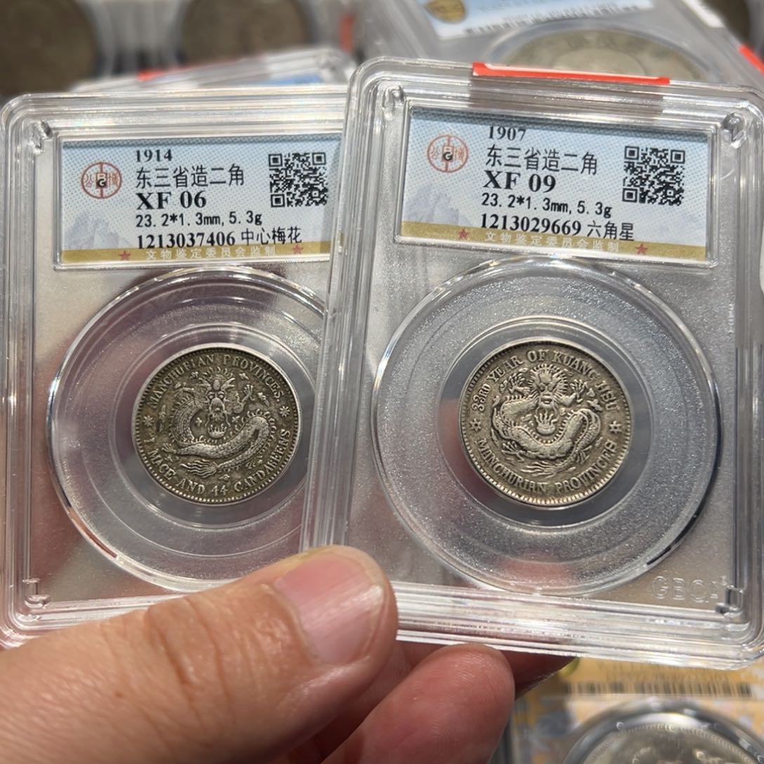 银苍**云东三省2枚银币7406，9669