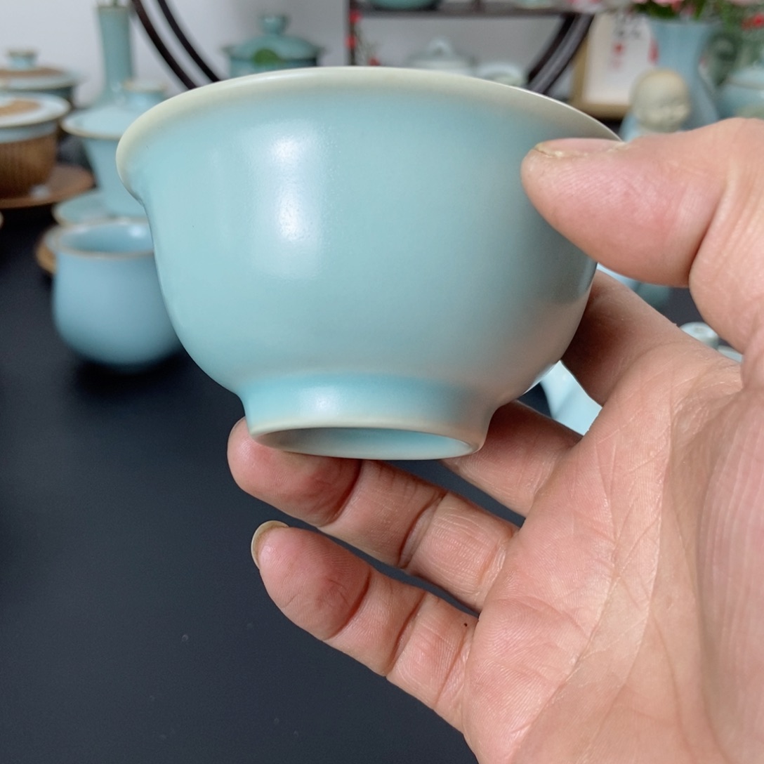 @*力仿古釉手工压手杯