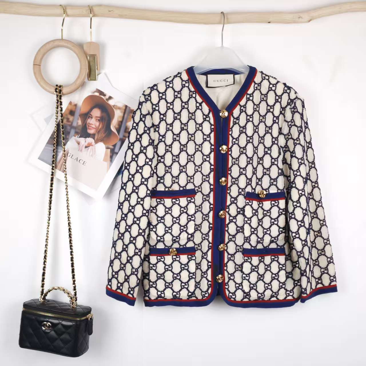 99新 GUCCI/古驰 海囤J/古驰上衣/44码/rd54590