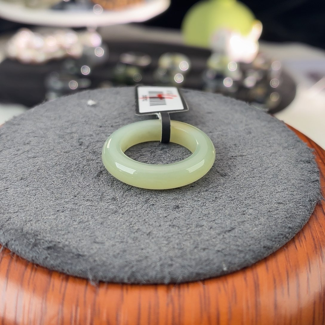 和田玉未镶嵌戒指b127晴水泥鳅背16.3不退换