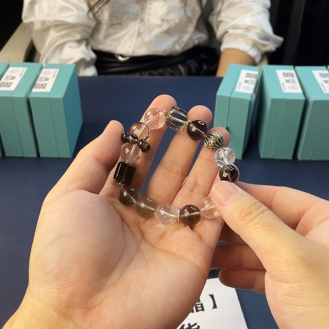 水晶手链银S925镶嵌