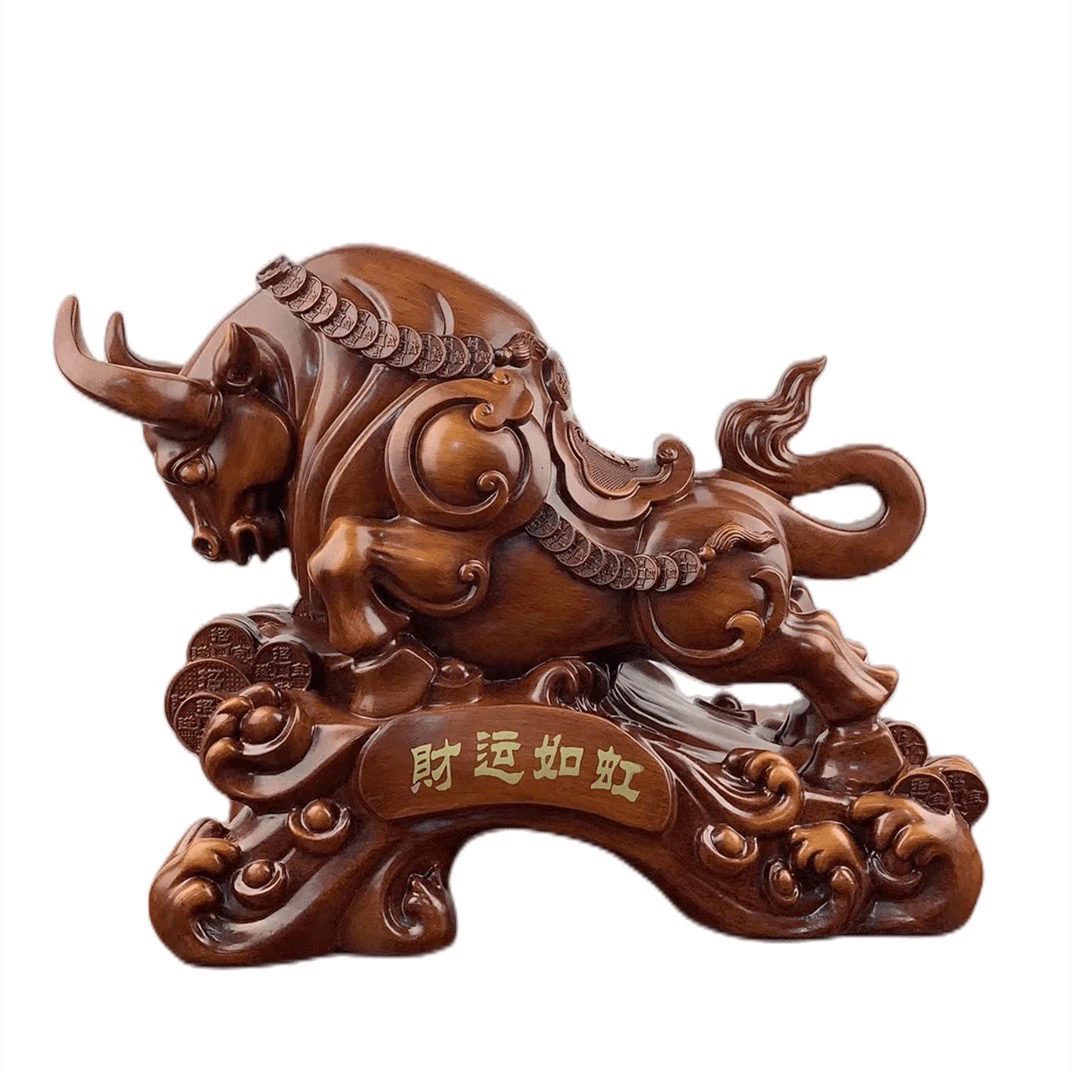 财运如虹大牛摆件工艺品（清货长50高45）