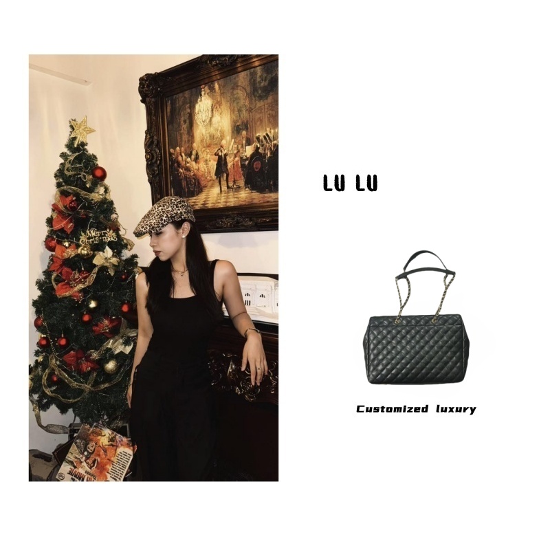 时尚百搭真皮女包 孤 A10620 CTT 大号托特 黑色鱼子酱