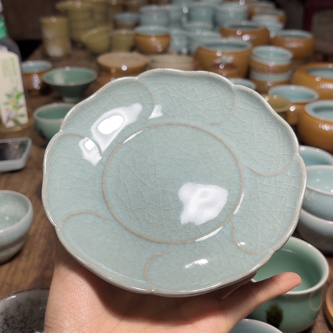 龙泉云间青瓷小米茶器