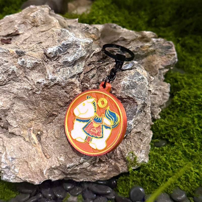 LUXIAOJUN 马年杠铃片挂件钥匙扣背包挂饰健身周边 LU16L2C